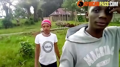 young African female Picked Up and banged in Public Park